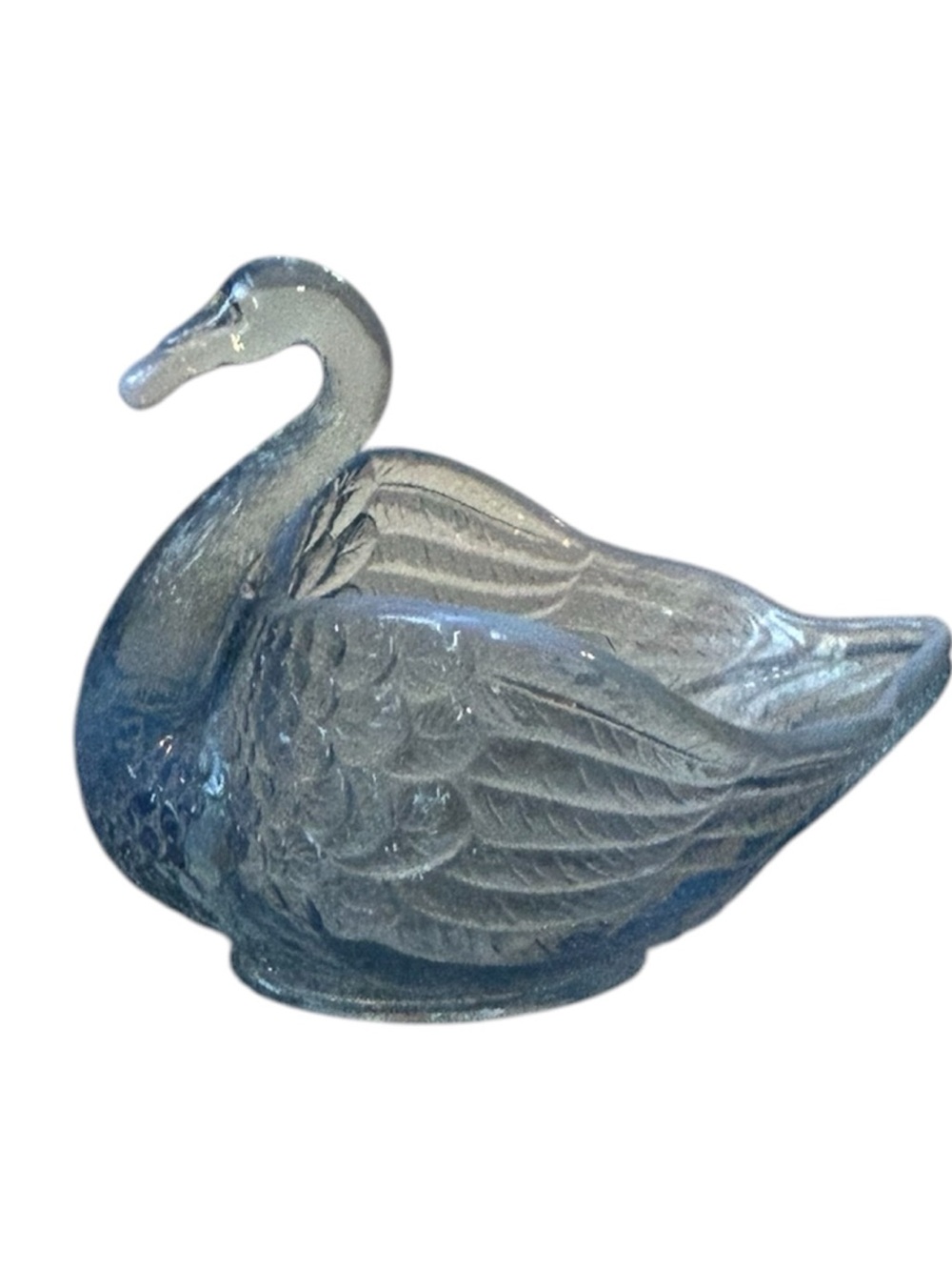 Vintage Fenton Art Glass Swan Trinket Dish